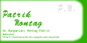 patrik montag business card